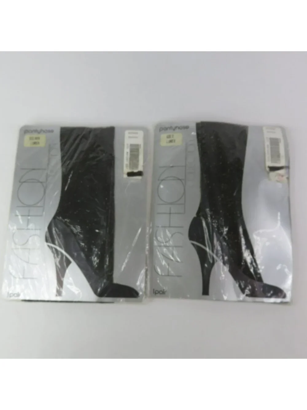 Fashion Collection Pantyhose 2 Pr Black Gold Silver Glitter Size Average Sears
